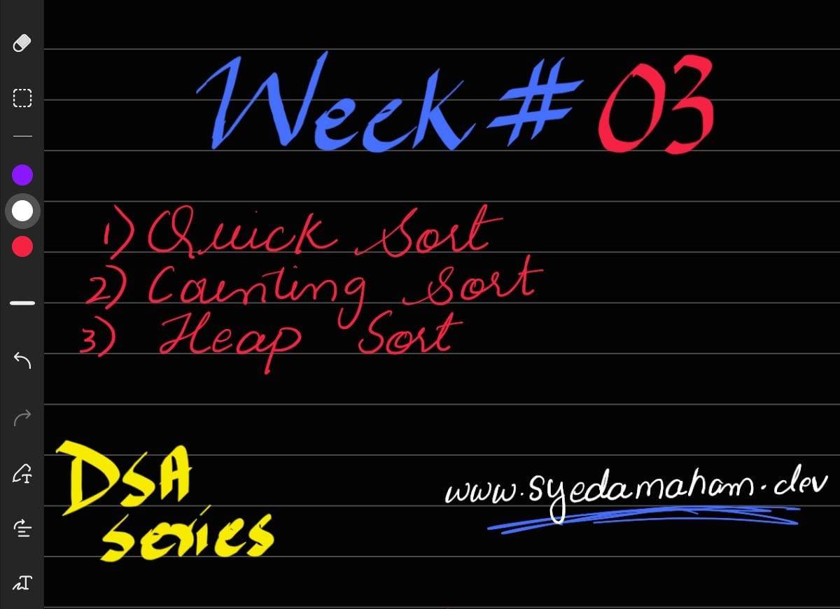 Week 3 - Quick , Counting and Heap Sort